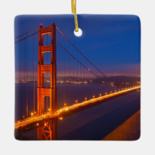 Golden Grind Bridge, Kalifornien Julgransprydnad Keramik