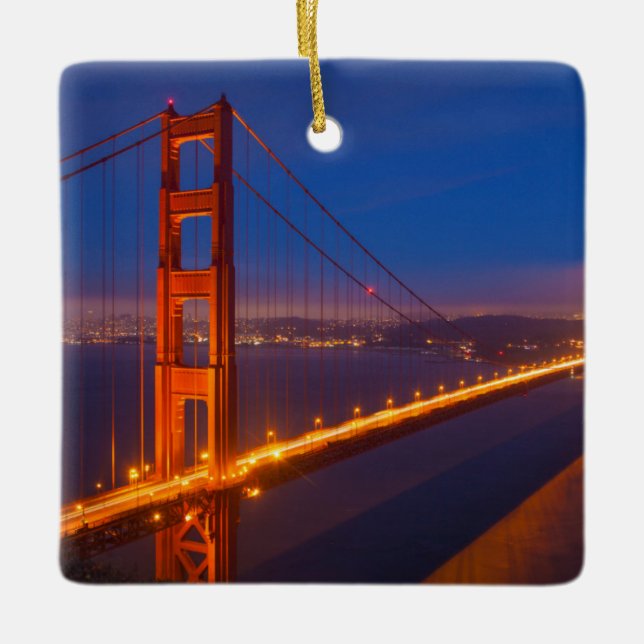 Golden Grind Bridge, Kalifornien Julgransprydnad Keramik (Framsida)