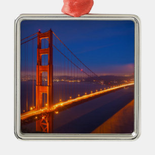 Golden Grind Bridge, Kalifornien Julgransprydnad Metall
