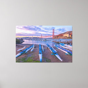 Golden Grind Bridge och Outrigger Canoes Canvastryck