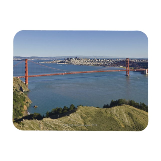 Golden Grind Bridge och San Francisco. 4 Magnet (Horisontell)