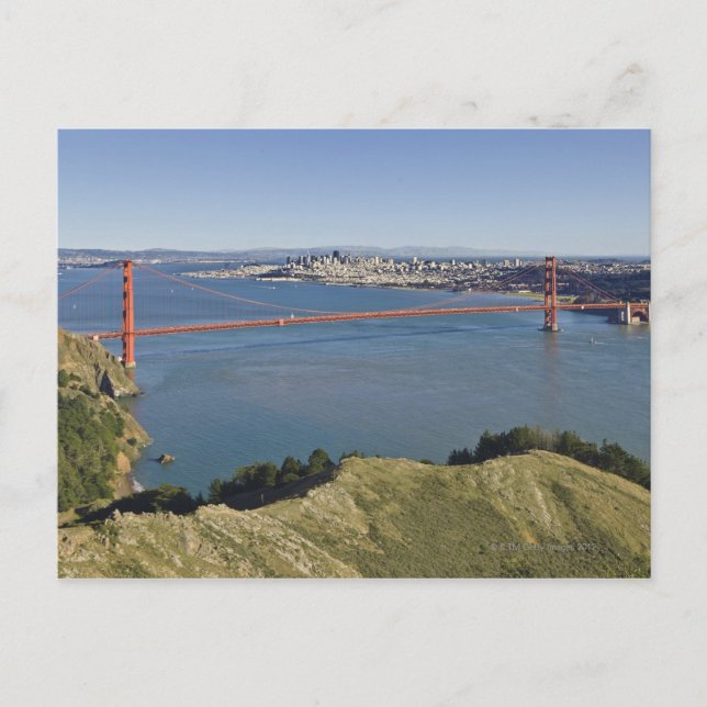 Golden Grind Bridge och San Francisco. 4 Vykort (Framsida)