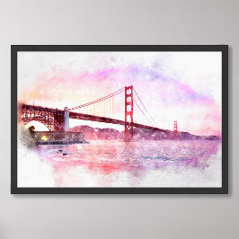 Golden Grind Bridge-pastel i San Francisco Fototryck