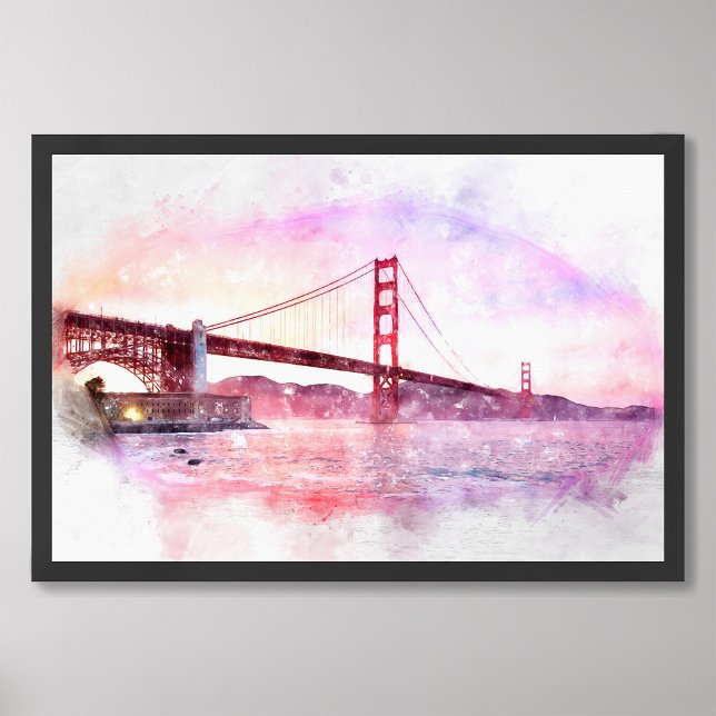 Golden Grind Bridge-pastel i San Francisco Fototryck (Skapare uppladdad)