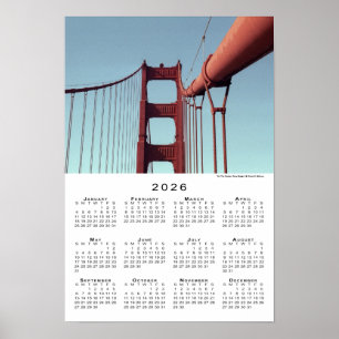 Golden Grind Bridge San Francisco 2026 Kalender Poster