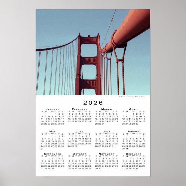 Golden Grind Bridge San Francisco 2026 Kalender Poster (Framsidan)