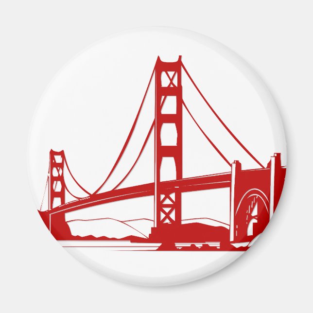 Golden Grind Bridge - San Francisco, CA Magnet (Framsidan)