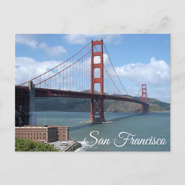 Golden Grind Bridge San Francisco CA Postcard Vykort (Framsida)