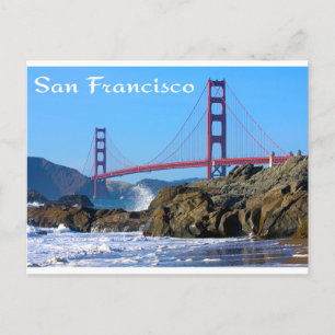 Golden Grind Bridge San Francisco CA Postcard Vykort