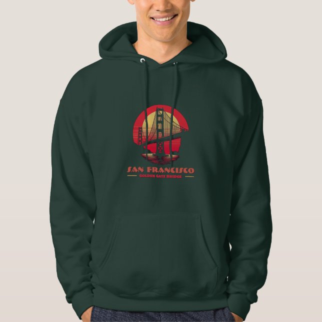 Golden Grind Bridge San Francisco California USA Hoodie (Framsida)