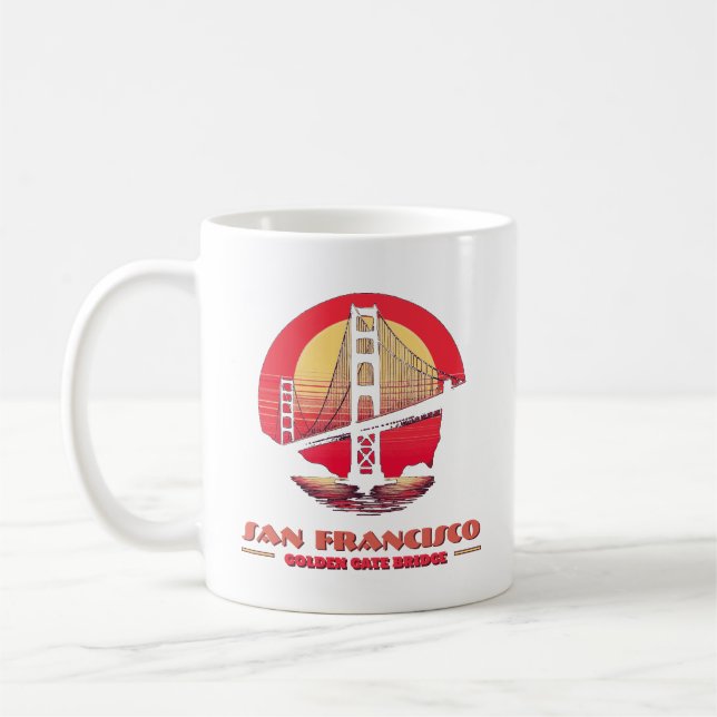 Golden Grind Bridge San Francisco California USA Kaffemugg (Vänster)