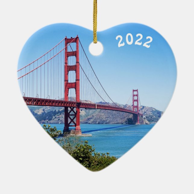 Golden Grind Bridge, San Francisco, Julgransprydnad Keramik (Baksidan)