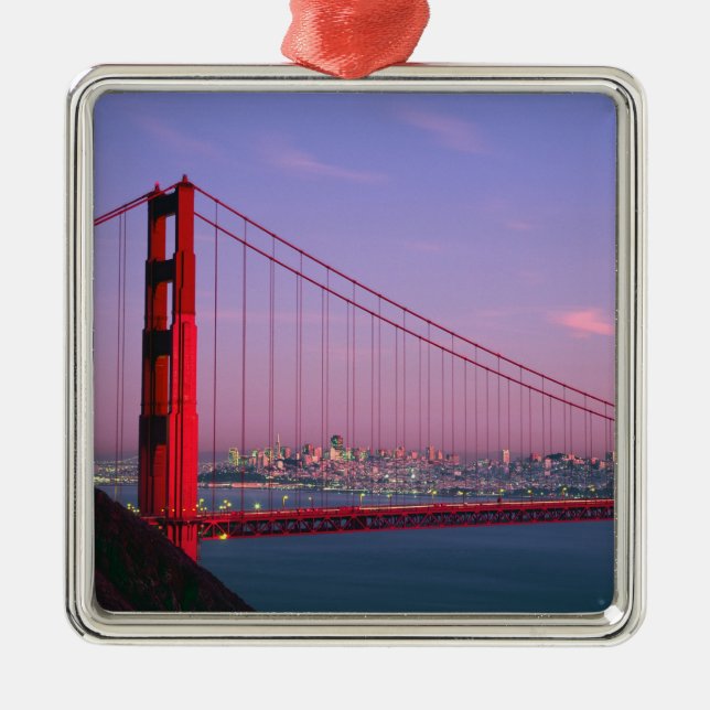 Golden Grind Bridge, San Francisco, Kalifornien, 7 Julgransprydnad Metall (Framsidan)