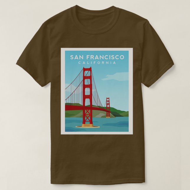Golden Grind Bridge San Francisco Kalifornien T Shirt (Design framsida)