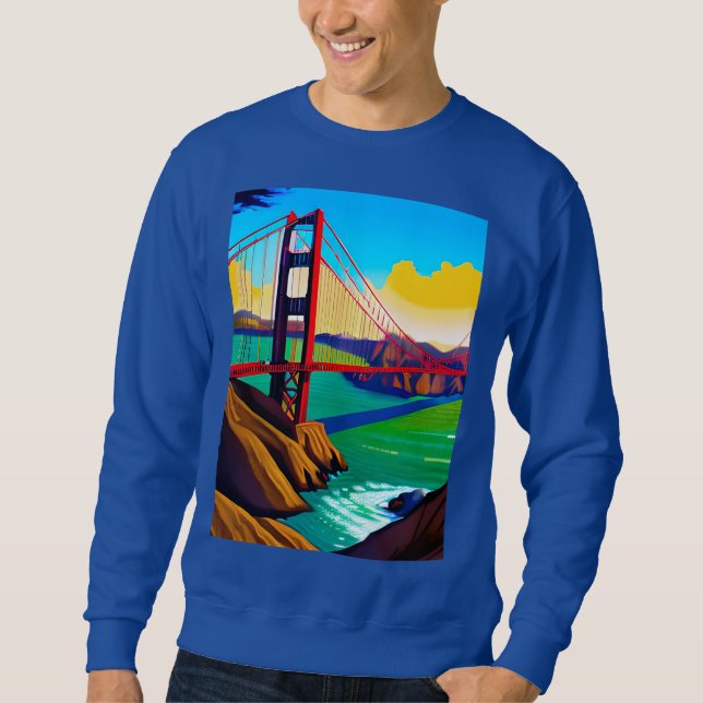 Golden Grind Bridge, San Francisco Lång Ärmad Tröja (Framsida)
