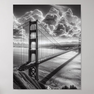 Golden Grind Bridge San Francisco Travel Art Poste Poster