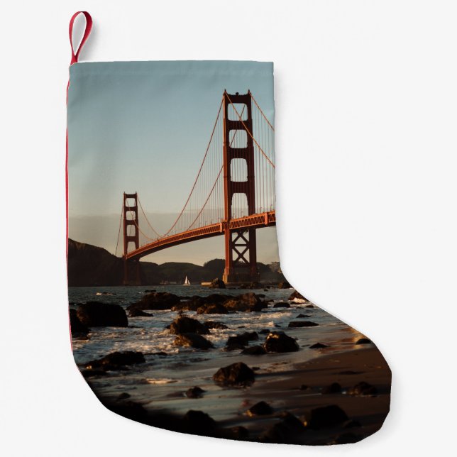 GOLDEN GRIND BRIDGE, SAN FRANCISCO UNDER DAGEN LITEN JULSTRUMPA (Framsidan)