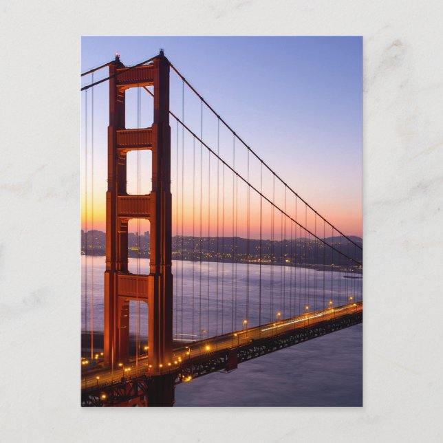 Golden Grind Bridge San Francisco vid Sunrise Vykort (Framsida)