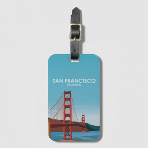 Golden Grind Bridge San Francisco Vintage resor Bagagebricka