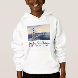 Golden Grind Bridge San Francisco Watercolor Art A T Shirt