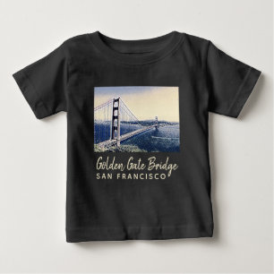 Golden Grind Bridge San Francisco Watercolor Art A T Shirt
