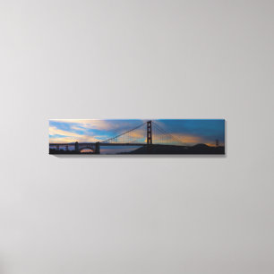 Golden Grind Bridge Sunset Panorama Canvastryck