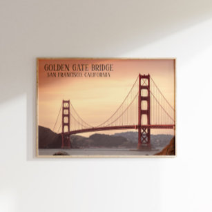 Golden Grind Bridge Sunset San Francisco Californi Poster