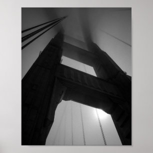 Golden Grind Bridge Torn i Fog - San Francisco Poster