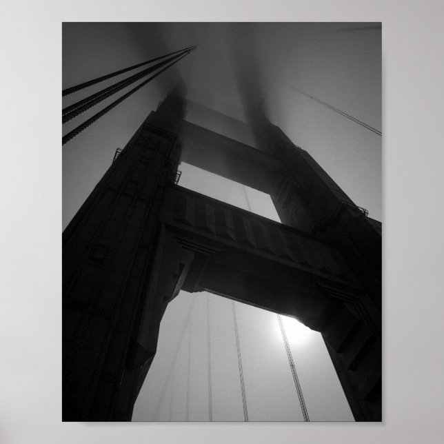 Golden Grind Bridge Torn i Fog - San Francisco Poster (Framsidan)
