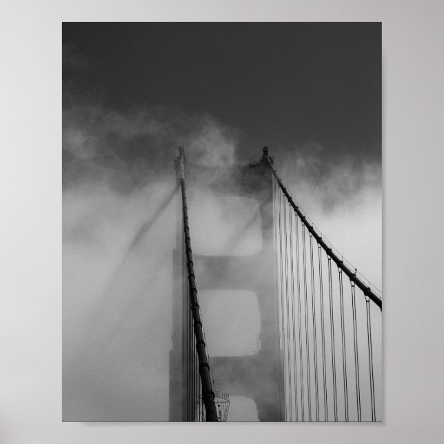 Golden Grind Bridge Torn, omformad i Fog Poster (Framsidan)