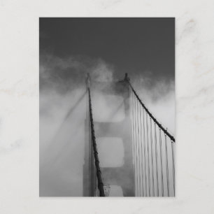 Golden Grind Bridge Torn, omformad i Fog Vykort