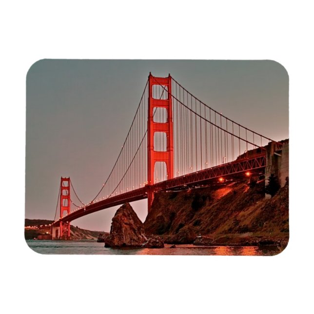 Golden Grind Bridge vid Sol Down Magnet (Horisontell)