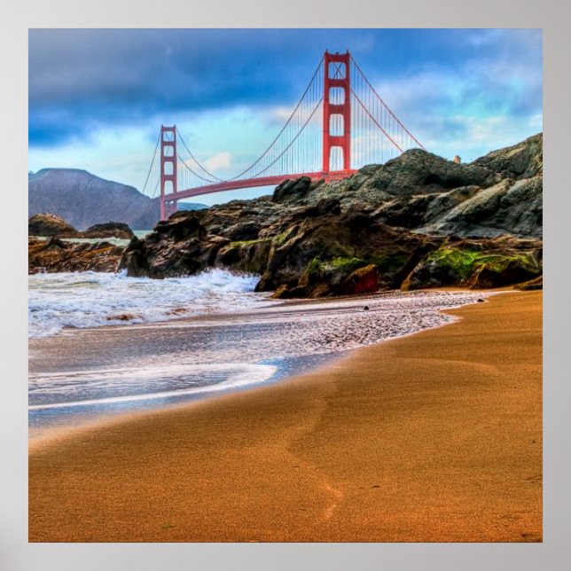 Golden Grind Bridge vid sunset Poster (Framsidan)