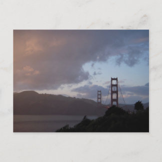 Golden Grind Bridge vid Sunset Vykort