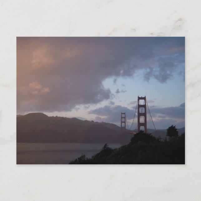 Golden Grind Bridge vid Sunset Vykort (Framsida)