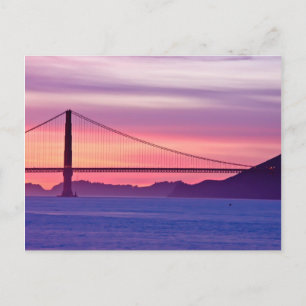 Golden Grind Bridge vid Sunset Vykort