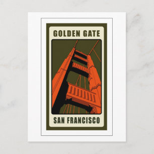 Golden Grind Bridge Vykort