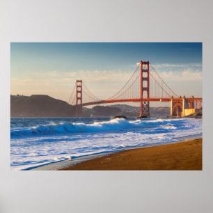 Golden Grind-bron från Baker Beach Poster