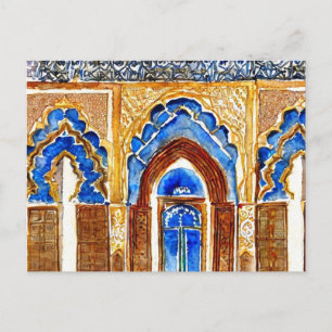 Golden grind Fez Royal Palace Marocko Vykort