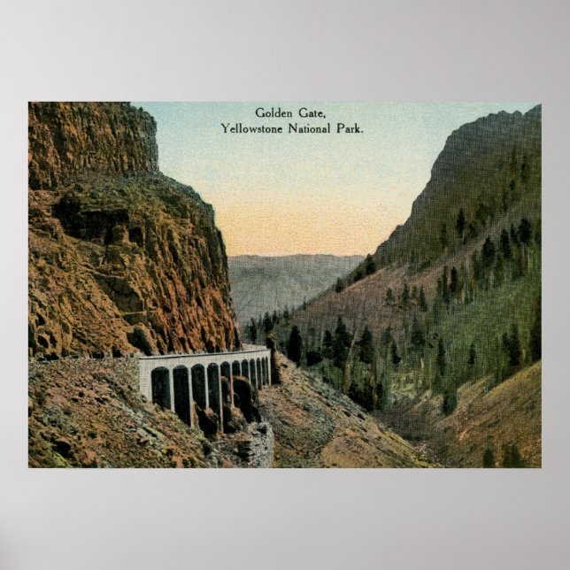 Golden Grind, nationalparken Yellowstone Poster (Framsidan)
