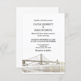 Golden Grind San Francisco-bröllopsinbjudan Inbjudningar