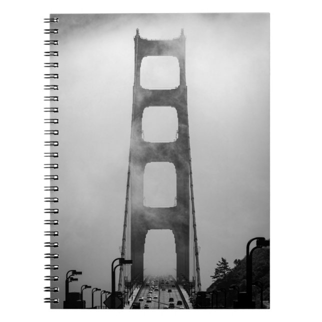 Golden Grind-trafiken i Fog - San Francisco Anteckningsbok (Framsidan)