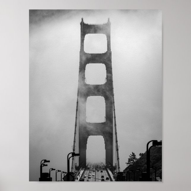Golden Grind-trafiken i Fog - San Francisco Poster (Framsidan)