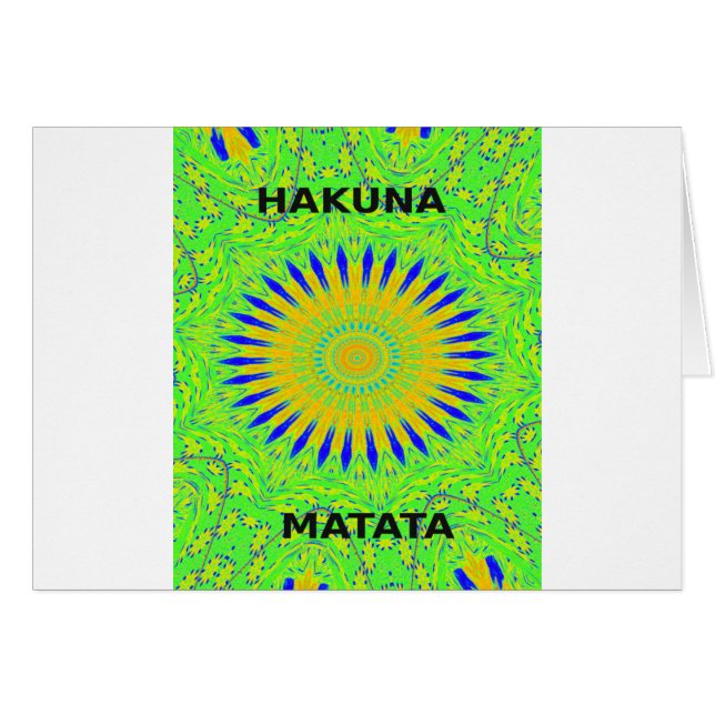 Golden Grönt African Traditional Fabric Färg Hälsningskort (Framsidan Horizontal)