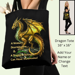 Golden Grönt Dragon & Woman kan flytta berg Tygkasse