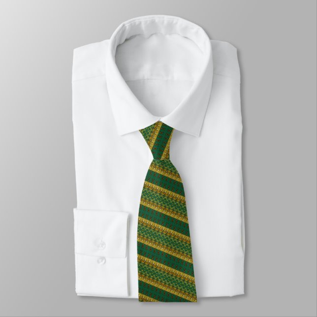 Golden Grönt Neck Tie - Modern Slips (Bunden)