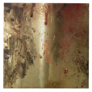 Golden grunge Ceramic Tile Kakelplatta