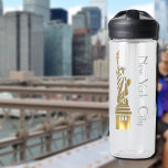 Golden Grunge Frihetsgudinnan<br><div class="desc">Den här vattenflaskan har en Frihetsgudinnan av Golden Grunge-format. Den har texten "New York City" på den. Utmärkt för alla som reser till den här staden. Alma Wad skapat designen. Du kan ändra texten.</div>