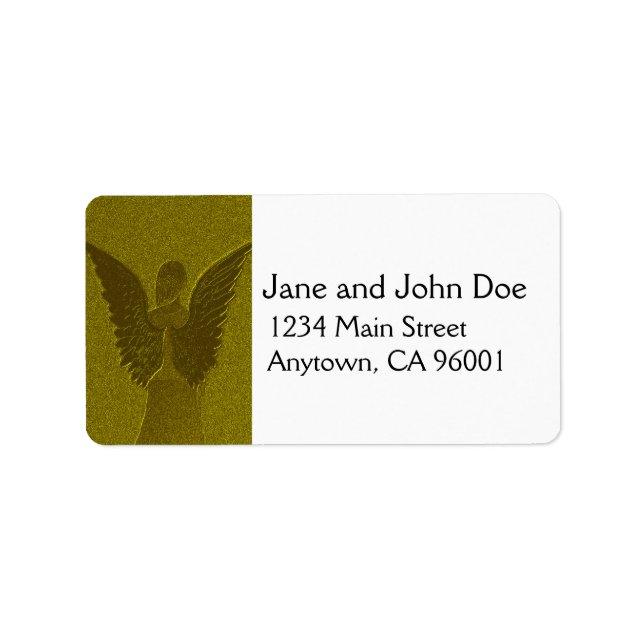 Golden Guardian Angel Adressetikett (Framsidan)