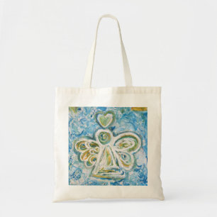 Golden Guardian Angel Art Tote Bag Tygkasse